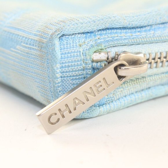 Chanel Blue CC Zip Pouch 3CC712K - Picture 11 of 12